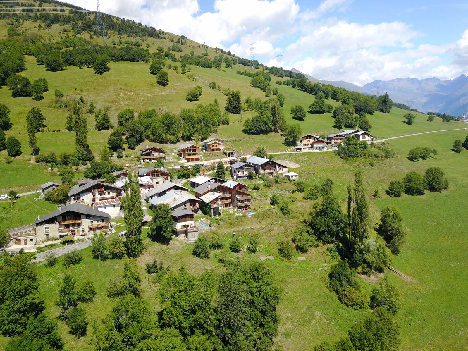 Le hameau de Couverclaz vue du ciel